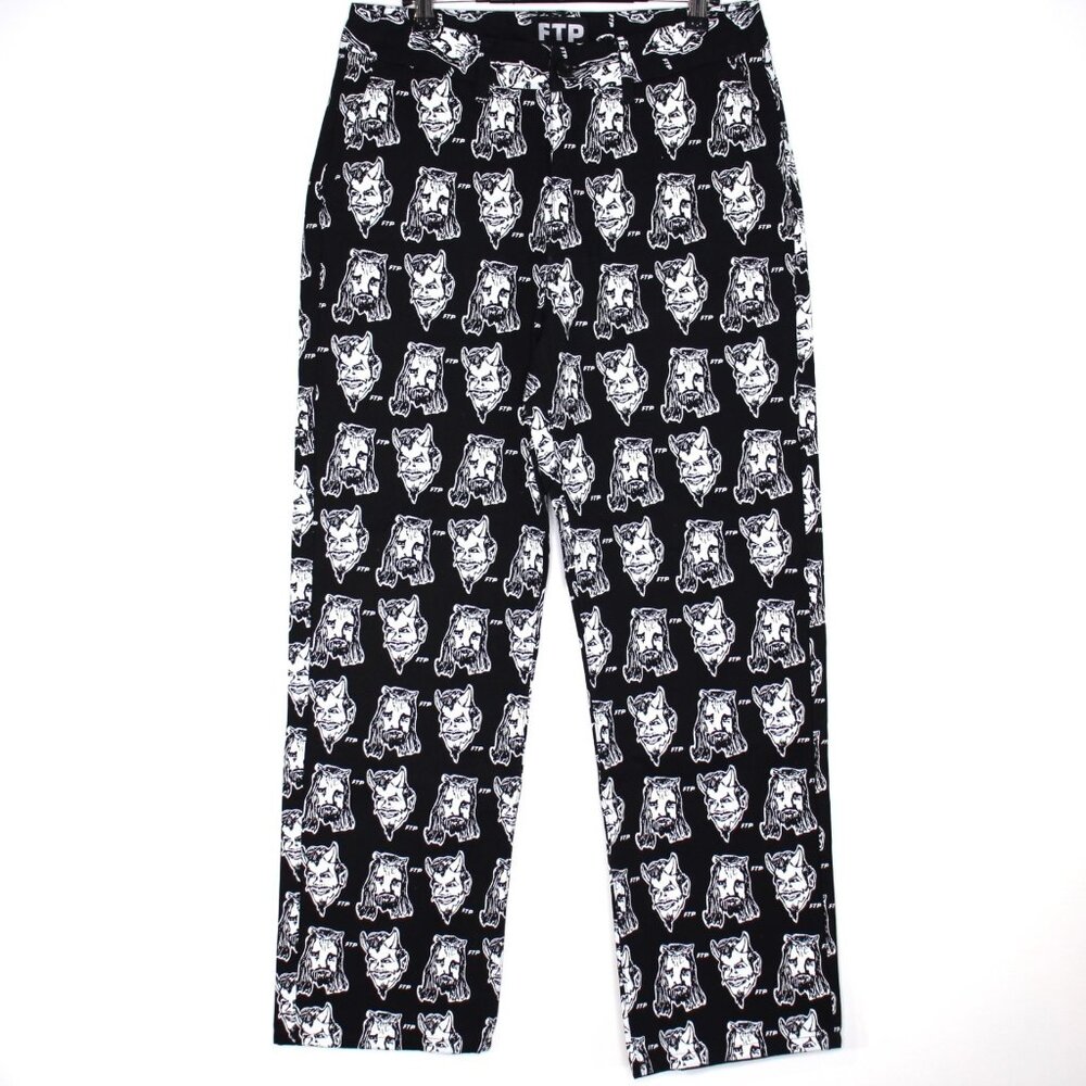 FTP Fck The Population Mens 32 x 30 Heaven Or Hell AOP All Over Print Pants K698